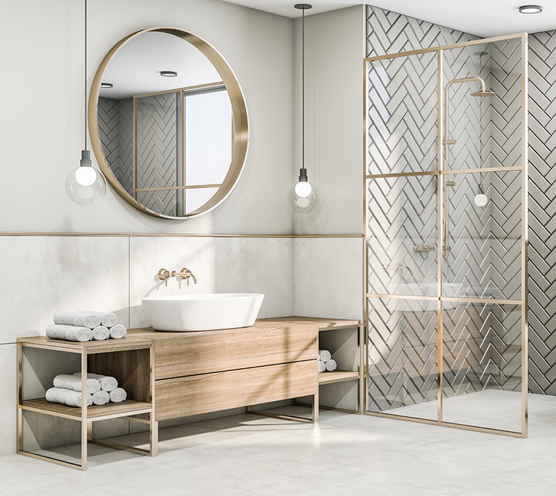 Warm Metallic gold and brass Touches