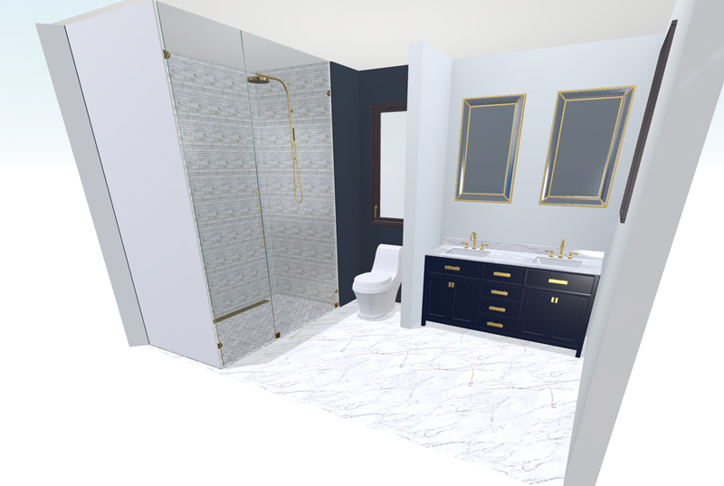 3D rendering of bathroom